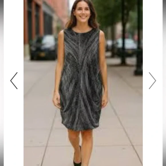 Vivienne Tam Black and Gray Mini Dress - Picture 2 of 3